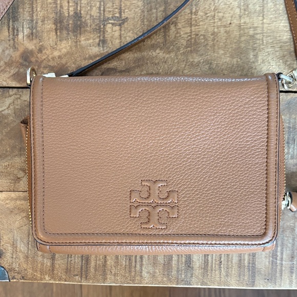 Tory Burch Brown Leather Crossbody Bag - Picture 2 of 7